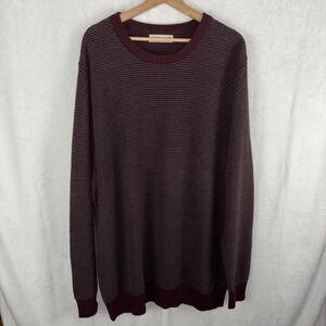 Mutual Weave Sweater Sz 3XL Plum Onyx Cotton Waffle Knit‎ Crew Neck Pullover NWT